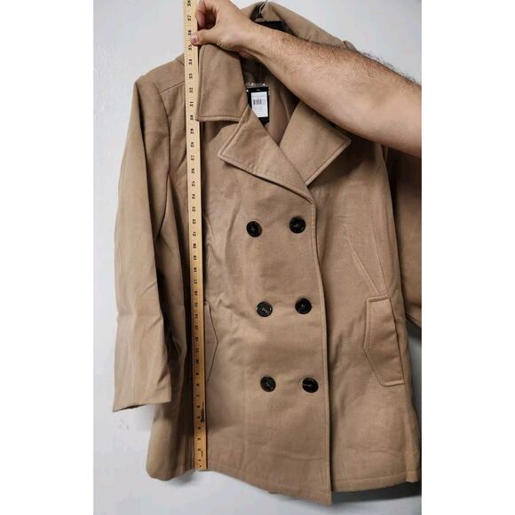 Avenue Plus Size Faux‎ Wool Peacoat Camel Size 30/32 - Picture 4 of 11